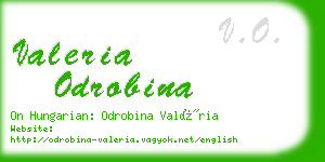 valeria odrobina business card